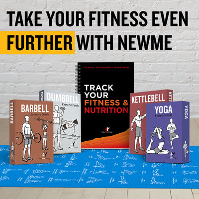 NewMe Fitness Stretching Workout Cards, Instructional Fitness Deck for Women & Men, Beginner Fitness Guide to Training Exercises at Home or Gym