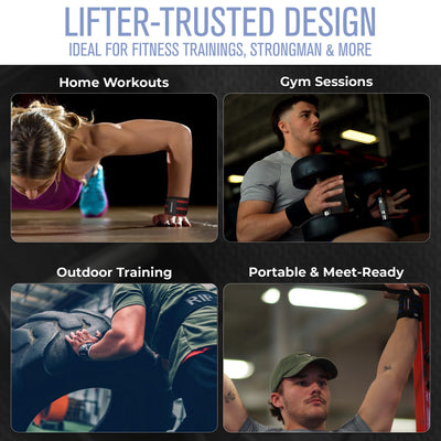 Rip Toned 18” Wrist Wraps - USPA Endorsed Wrist Straps for Weightlifting - Quality Wrist Support - Adjustable, Durable, Machine Washable - Gym Wraps for Powerlifting - for Men & Women