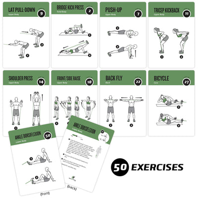 NewMe Fitness Stretching Workout Cards, Instructional Fitness Deck for Women & Men, Beginner Fitness Guide to Training Exercises at Home or Gym
