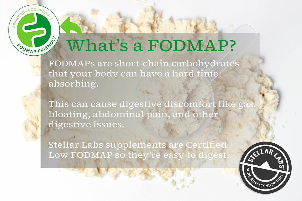 Stellar Labs Whey Protein Powder with BCAA's & Whey Isolate | Certified Low FODMAP, Non GMO, Gluten Free, Soy Free, Low Carb, Keto, with Stevia | All Natural Lean Post Workout Shakes | Salted Caramel