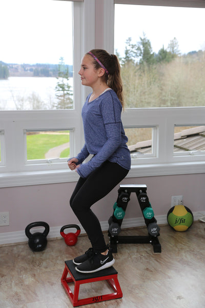 JFIT Plyometric Boxes - Made in Taiwan NO Assembly Required Single - Height Box Set and Adjustable Box Options Plyometric Platform and Jumping Agility Box for Training Conditioning Strength Training