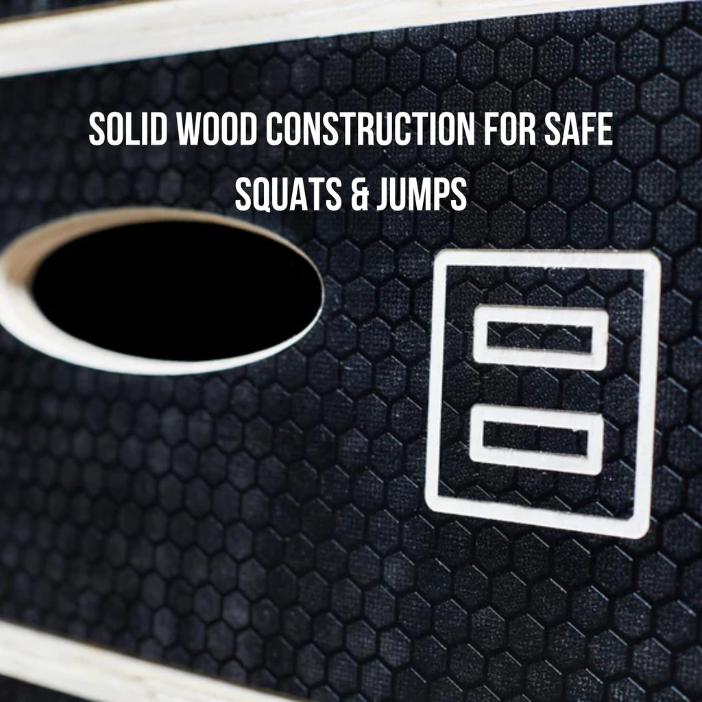 Rep Wooden Plyo Box | Stackable Jump Platforms for Home Gym Workouts | Multiple Height Options from 4, 6.8 and 12" Exercise Step Up Boxes for CrossFit & Plyometric Training | Durable Fitness Equipment