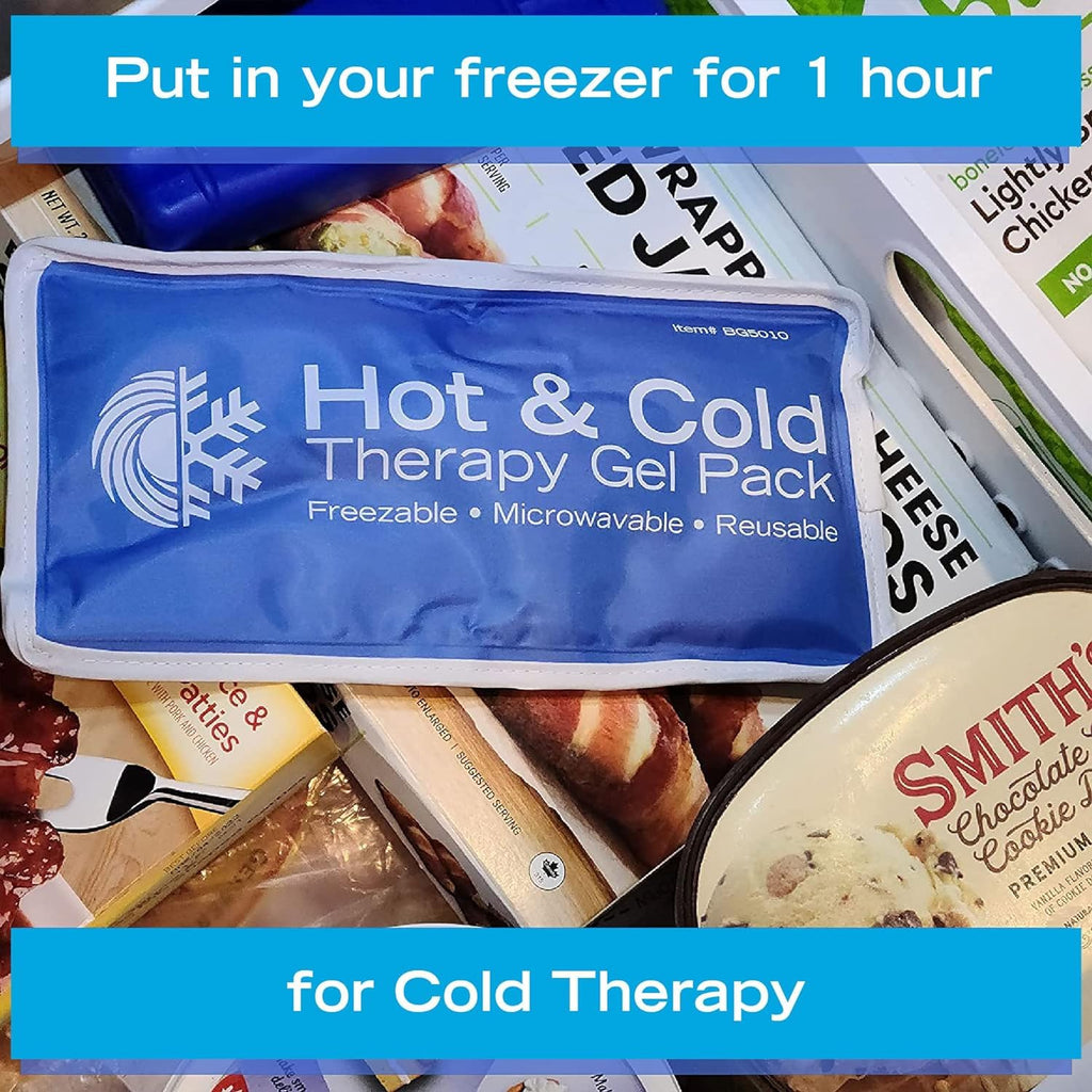 Roscoe Medical Gel Soft Flexible Ice Packs for Injuries, Reusable Freezer Hot and Cold Pack, Cold Compress & Cooling Gel Pad for Shoulder, Hip, Leg, Arm, Ankle & Foot Injury, 7.5 x 11 Inches, Medium