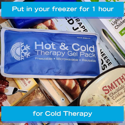 Roscoe Medical Gel Soft Flexible Ice Packs for Injuries, Reusable Freezer Hot and Cold Pack, Cold Compress & Cooling Gel Pad for Shoulder, Hip, Leg, Arm, Ankle & Foot Injury, 7.5 x 11 Inches, Medium