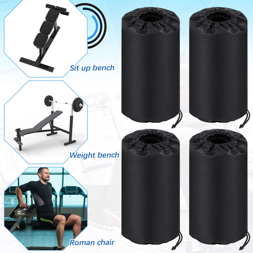 4 Pcs Foam Foot Pads Foam Roller Pad Replacement for Weight Bench Inversion Table and Gym Exercise Equipments(7 x 3.5 x 0.8 Inches)