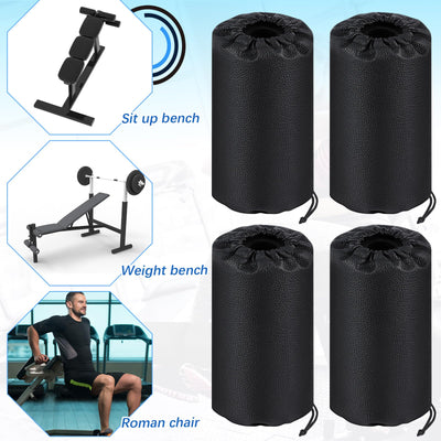 4 Pcs Foam Foot Pads Foam Roller Pad Replacement for Weight Bench Inversion Table and Gym Exercise Equipments(7 x 3.5 x 0.8 Inches)