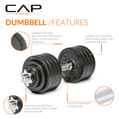 CAP Barbell Adjustable Dumbbell Weight Set | Multiple Options