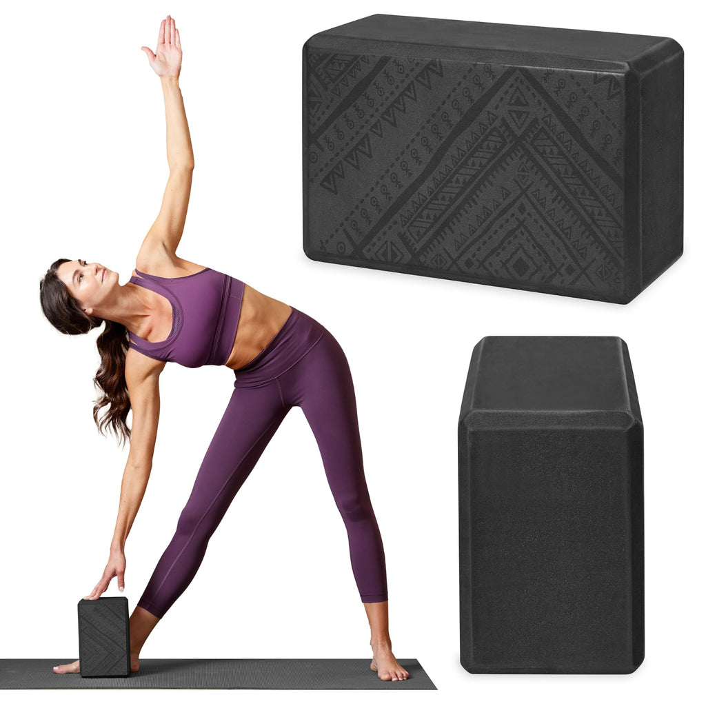 Gaiam Yoga Block - Supportive Latex-Free Eva Foam - Soft Non-Slip Surface with Beveled Edges for Yoga, Pilates, Meditation - Yoga Accessories for Stability, Balance, Deepen Stretches