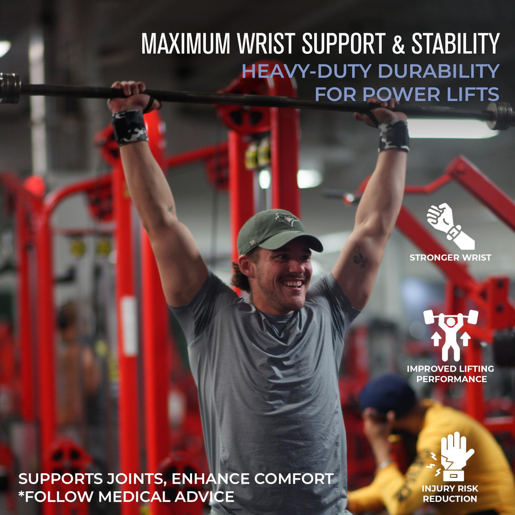 Rip Toned 18” Wrist Wraps - USPA Endorsed Wrist Straps for Weightlifting - Quality Wrist Support - Adjustable, Durable, Machine Washable - Gym Wraps for Powerlifting - for Men & Women
