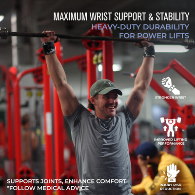 Rip Toned 18” Wrist Wraps - USPA Endorsed Wrist Straps for Weightlifting - Quality Wrist Support - Adjustable, Durable, Machine Washable - Gym Wraps for Powerlifting - for Men & Women