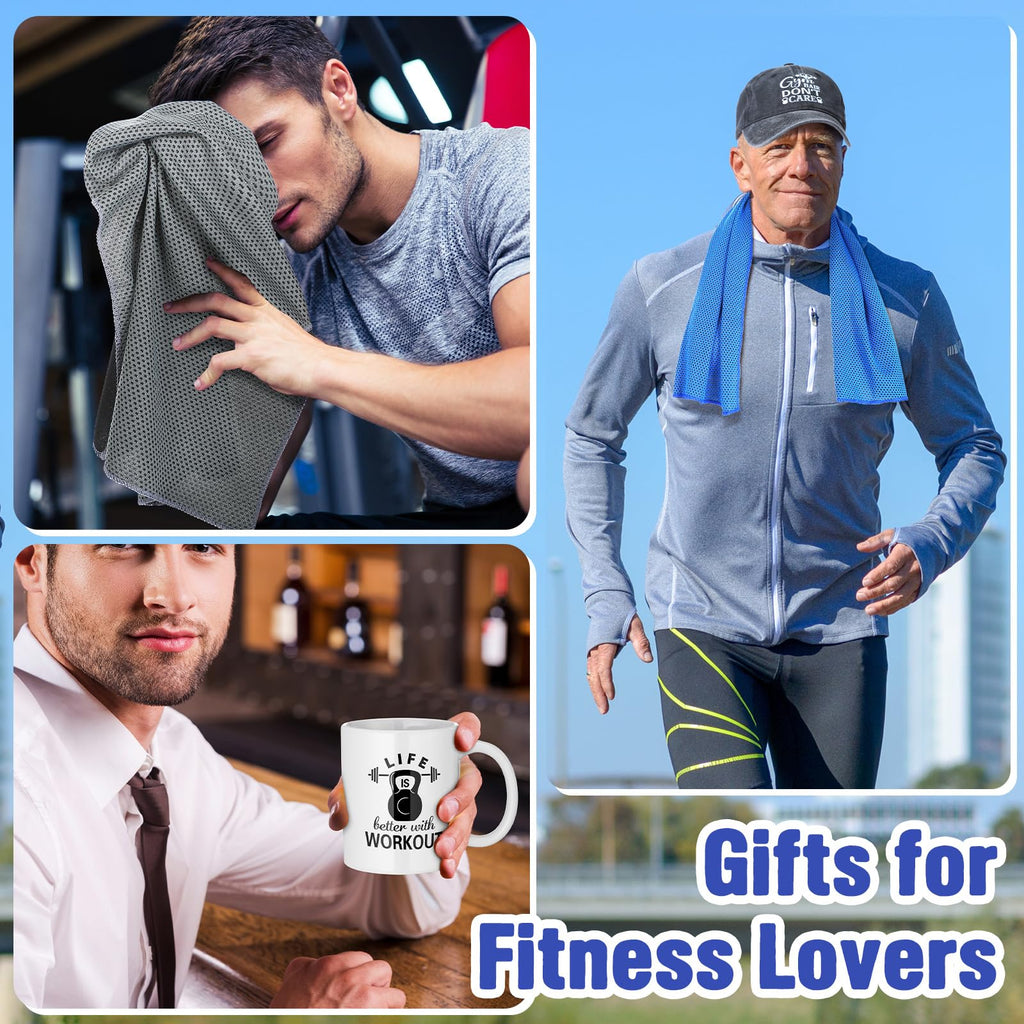 Coume 11 Sets Fitness Gifts for Women Cross Gifts Pink Workout Presents Country Christmas Gym Marathon Running Presents(Cute Style)