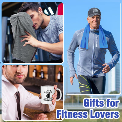 Coume 11 Sets Fitness Gifts for Women Cross Gifts Pink Workout Presents Country Christmas Gym Marathon Running Presents(Cute Style)