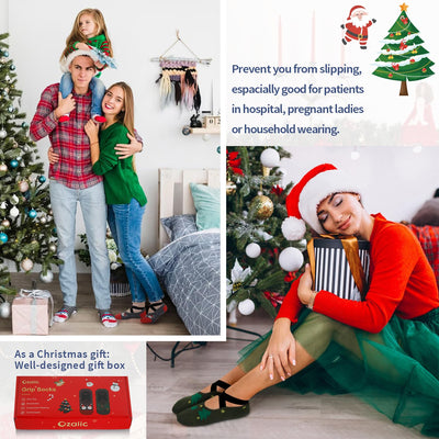 Ozaiic Pilates Socks for Women Non Slip Grip, Yoga Socks with Grippers for Barre, Hospital, Ballet, Dance, Barefoot Workout