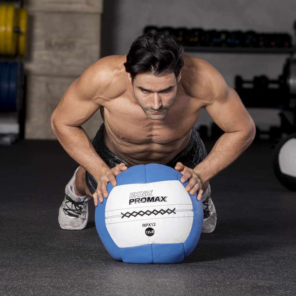 Champion Sports Rhino Slam Ball, 4-30 lb. Non-Slip Grip, Weightlifting, Crossfit, Home Gym, Fitness, 14" Diameter Balls, Optional Storage Rack/Tree Sold Separately