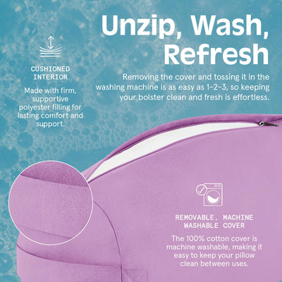 Retrospec Retrospec Sequoia Yoga Bolster Pillow - Meditation Cushion for Yoga Practices - Includes Machine Washable 100% Cotton Cover & Durable Carry Handle