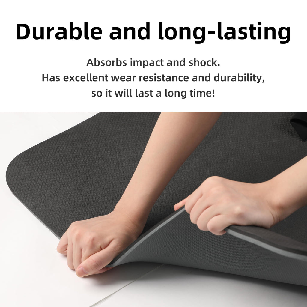 Yoga Mat Non Slip Anti-tear,extra thick-2/5 inch（10MM）High Resiliency Professional POE Yoga Mats for Women Men Kids,72"x24"inch,Workout, Yoga, Pilates and Floor Exercise, with Carrier Strap