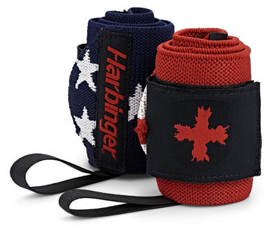 Harbinger Red Line 18-Inch Weightlifting Wrist Wraps for Men and Women (Pair)