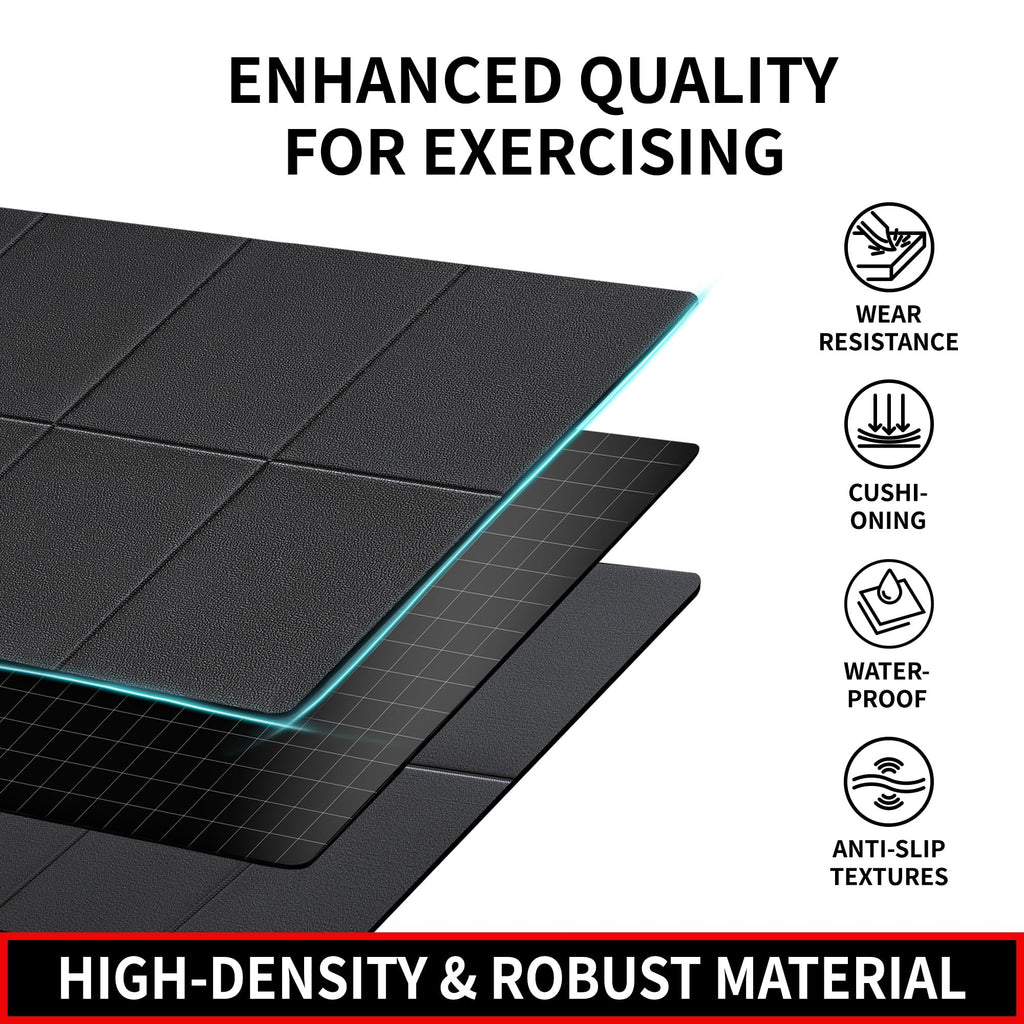 Treadmill Mat, 7'x3'/6'x3'/6'x2.5'/5.6'x2'/4'x2', 6mm Thick Exercise Equipment Gym Mat for Hardwood FloorCarpet, Compatible with Peloton Bike, Indoor Spin Bike, Elliptical