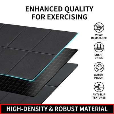 Treadmill Mat, 7'x3'/6'x3'/6'x2.5'/5.6'x2'/4'x2', 6mm Thick Exercise Equipment Gym Mat for Hardwood FloorCarpet, Compatible with Peloton Bike, Indoor Spin Bike, Elliptical