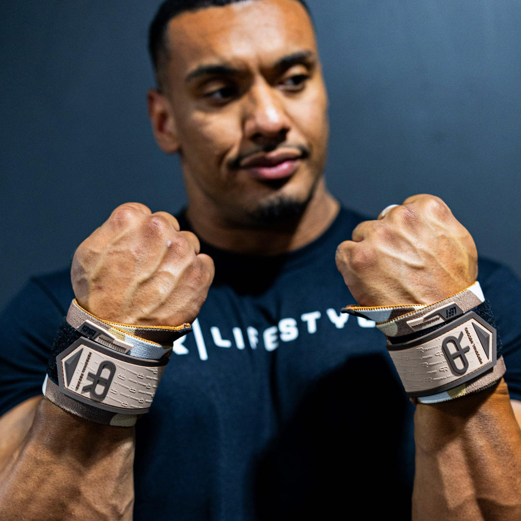 Heavy Duty Premium Wrist Wraps, More Elasticity, Reinforced Stitching, Extra Wide Strap, Strong Thumb Loop, Larry Wheels Weightlifting Wraps