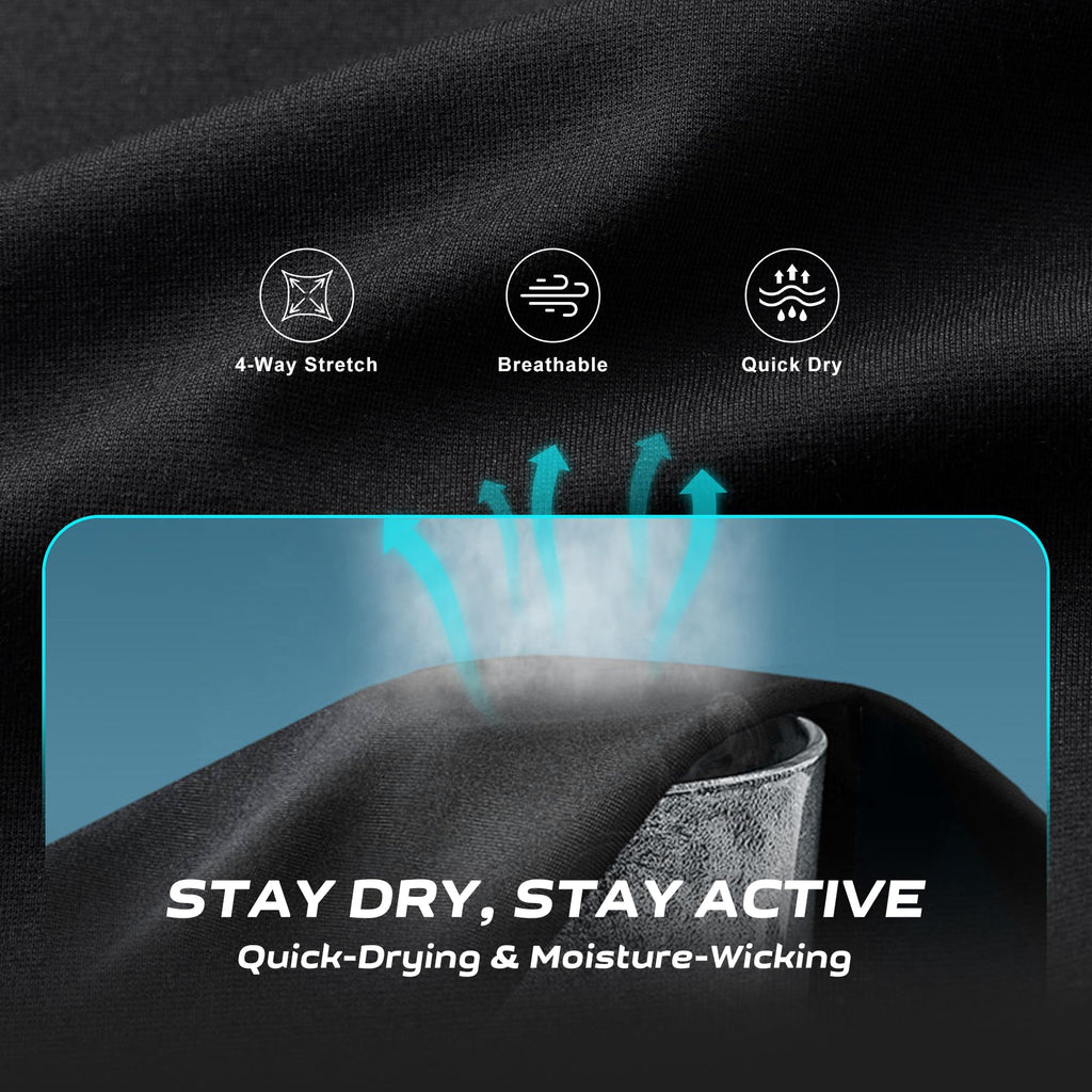 CE' CERDR Mens Workout Shirts Quick Dry Performance Short Sleeve Athletic Shirts