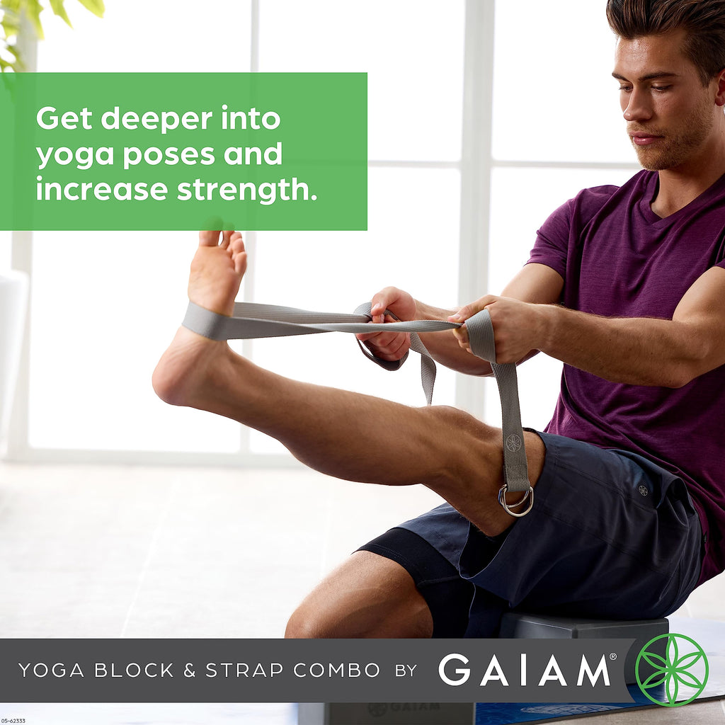 Gaiam Yoga Block - Supportive Latex-Free Eva Foam - Soft Non-Slip Surface with Beveled Edges for Yoga, Pilates, Meditation - Yoga Accessories for Stability, Balance, Deepen Stretches