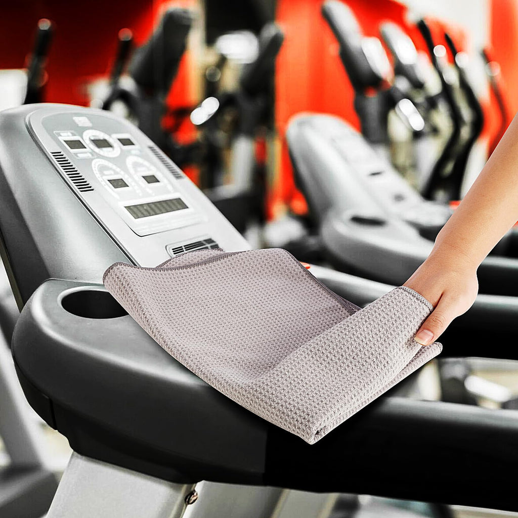 Microfiber Gym Towel Set for Men Women, Super Soft and Quick-Drying Towels for Fitness, Yoga, Cycling, Swimming (Blue+Grey+Purple, 3 Pack)