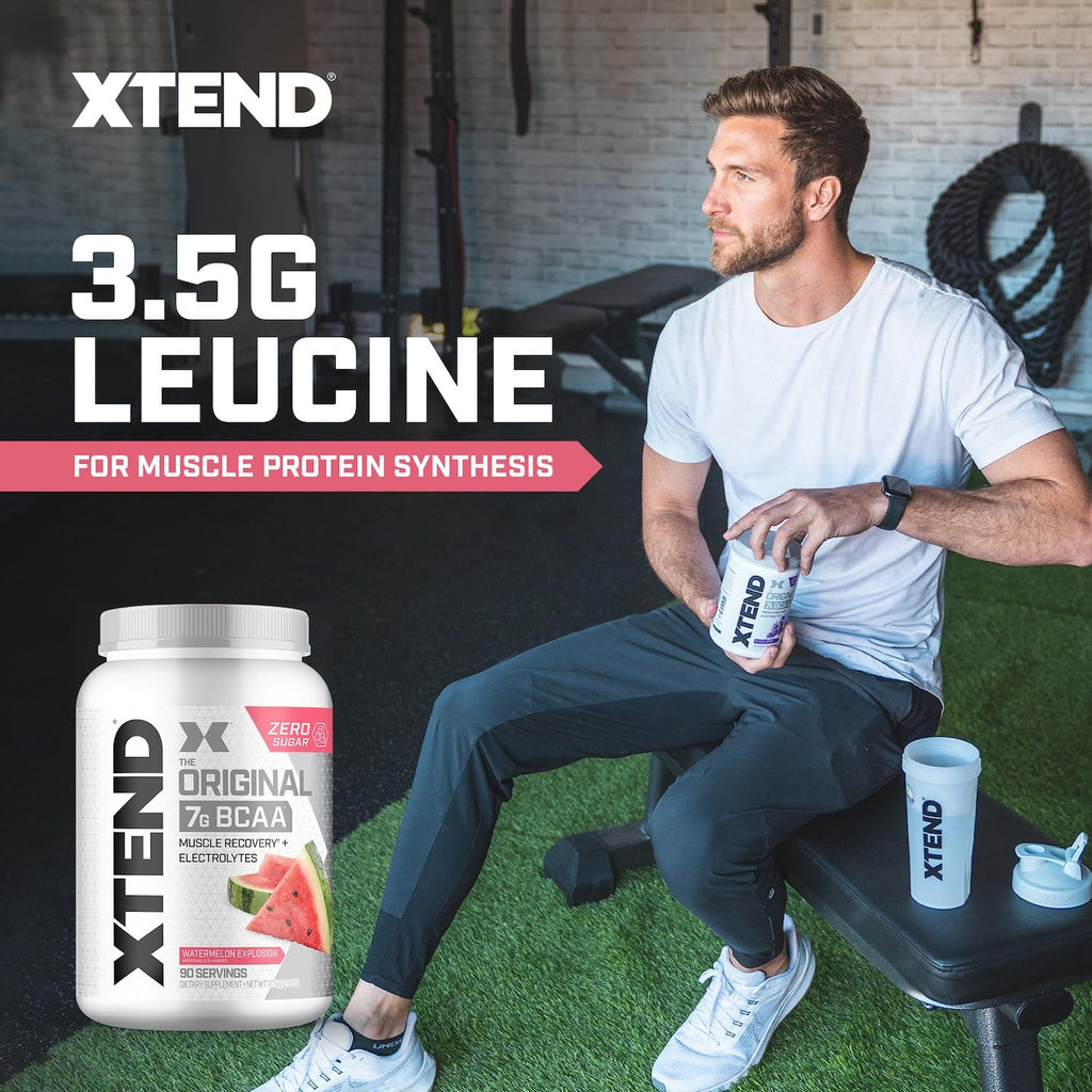 Xtend Original BCAA Powder 7g BCAA and 2.5g L-Glutamine, Sugar Free Post Workout Muscle Recovery Drink with Amino Acids for Men & Women, 30 Servings