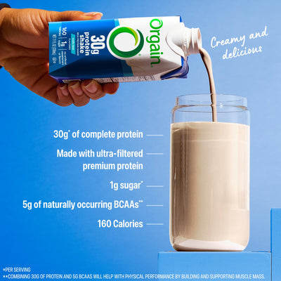 Orgain 30g High Protein Shake, Dairy Isolate Milk Protein, Vanilla Bean, 5g BCAAs, 1g Sugar Per Serving, Meal Replacement, Ready to Drink, Keto Friendly, Gluten-Free 11 Fl Oz (Pack of 12)