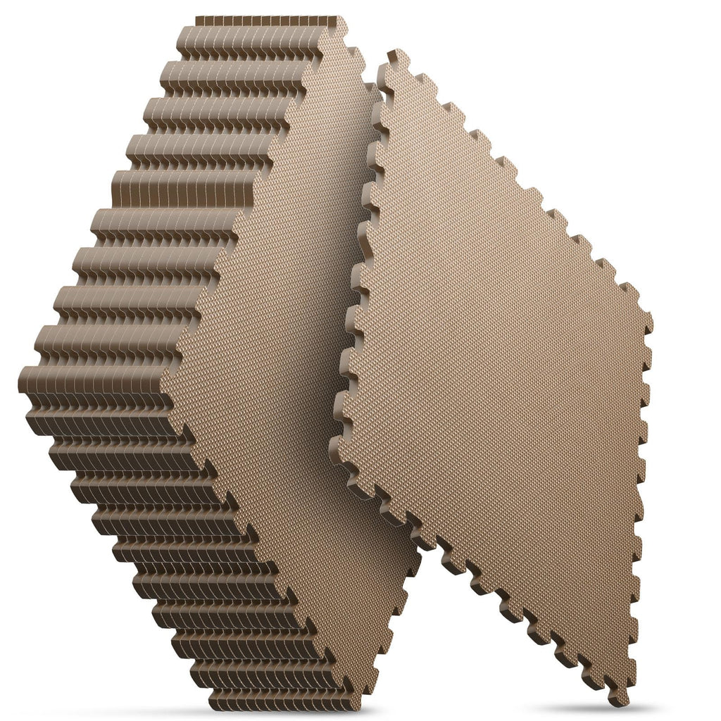 Home Gym Mat, Puzzle Exercise Mat, EVA Interlocking Foam Floor Tiles for Home Workout Equipment and Kids' Play Areas - Grey, 24 in x 24 in x ½ in - 12 Tiles (Grey, 12 Pack, 48 SQ FT)