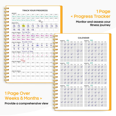 Fitness Workout Journal for Women & Men, A5(5.5" x 8.2") Workout Log Book Planner for Tracking, Progress, and Achieving Your Wellness Goals - Green