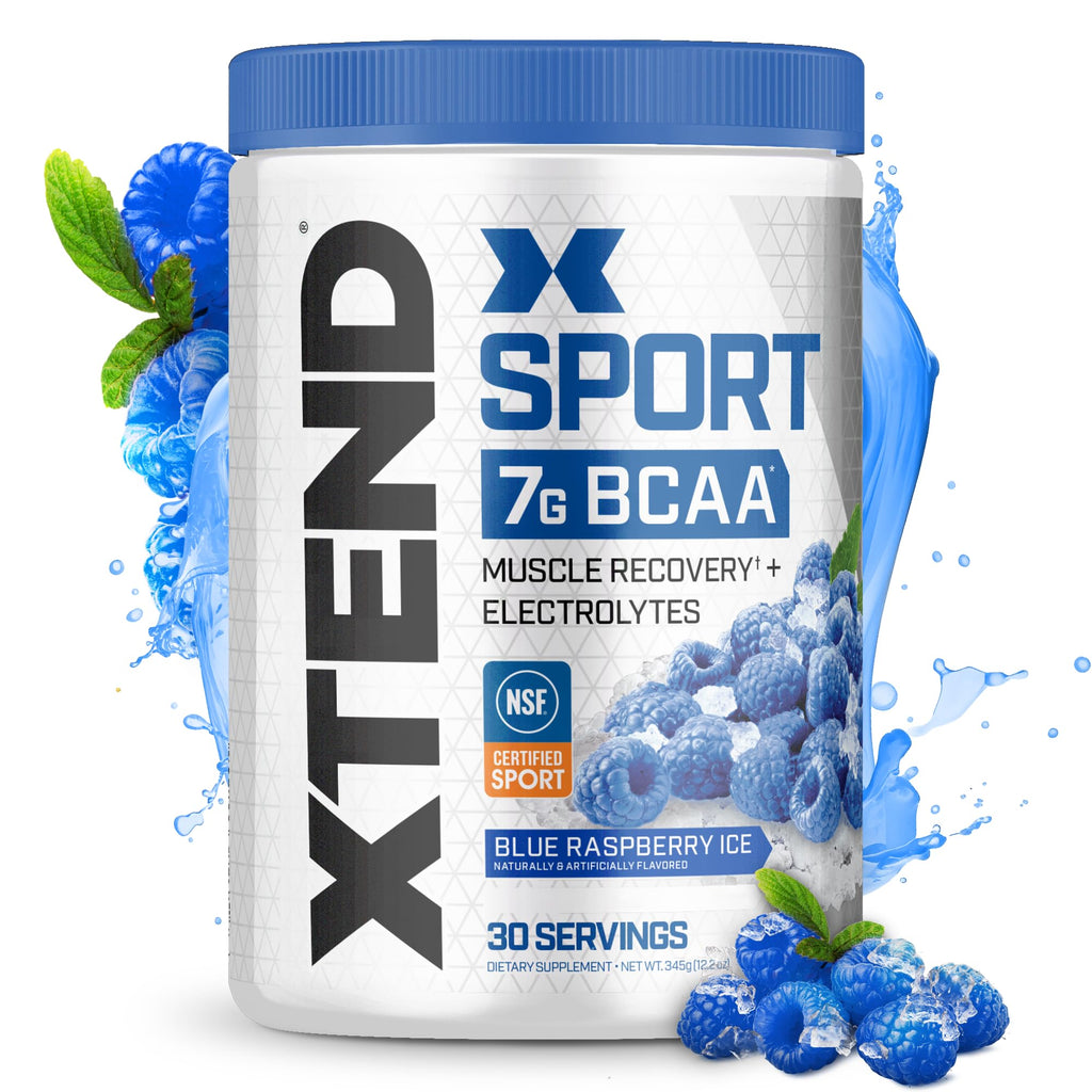 XTEND Sport BCAA Powder Strawberry Kiwi Splash - Electrolyte Powder for Recovery & Hydration with Amino Acids - 30 Servings