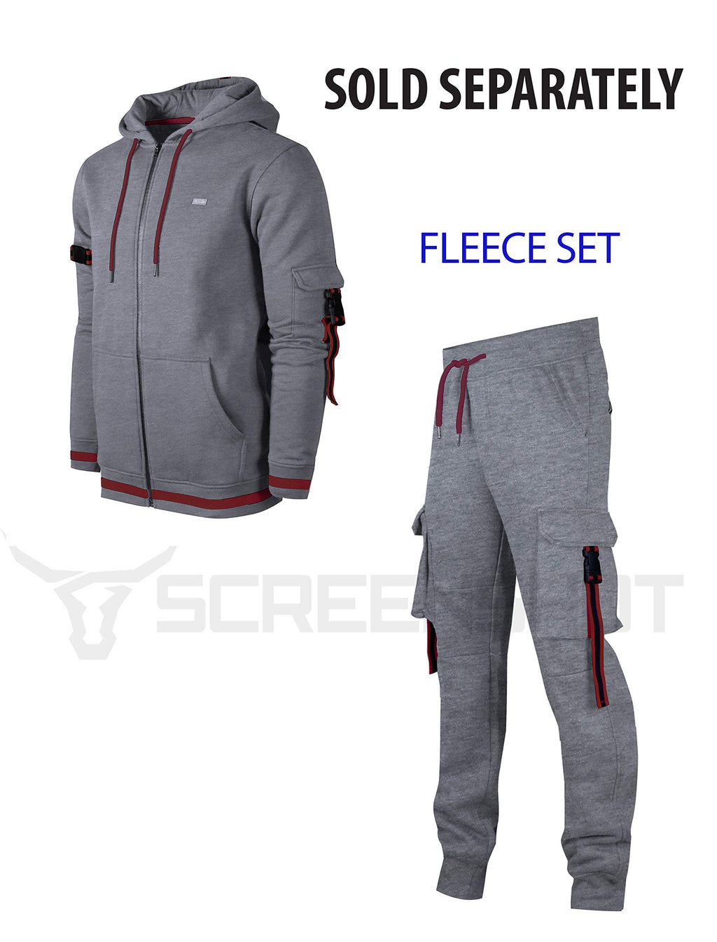 SCREENSHOT Sports Mens Premium TechFleece Fashion Hoodie - Athletic Jogger Fitness Workout Gym Jacket