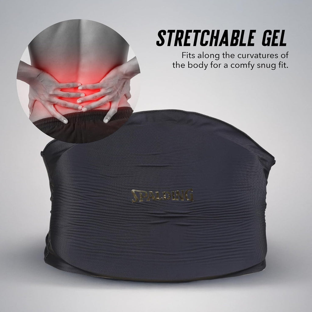 Spalding - Lower & Upper Back Gel Wrap, Hot/Cold Therapy, Reusable Therapy Pad for Pain Relief & Muscle Relaxation (Black)