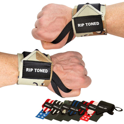 Rip Toned 18” Wrist Wraps - USPA Endorsed Wrist Straps for Weightlifting - Quality Wrist Support - Adjustable, Durable, Machine Washable - Gym Wraps for Powerlifting - for Men & Women