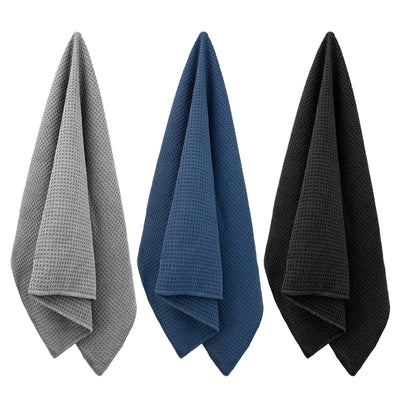 Microfiber Gym Towels for Working Out, Quickly Dry Yoga Towels for Men & Women Tennis, 16 Inch x 27 Inch, 6 Pack, Black