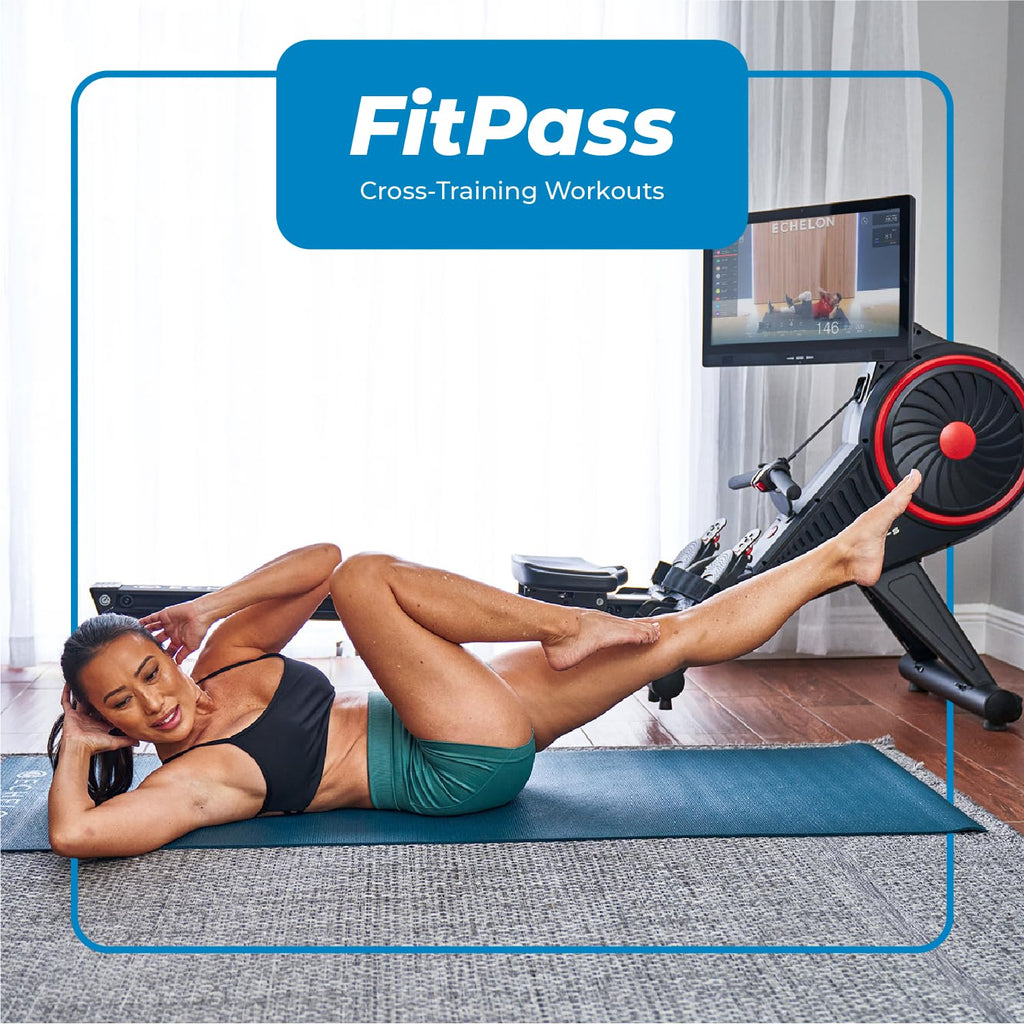 Echelon Row Series – Foldable Rowing Machine for Full-Body, Low-Impact Workouts with 22” Rotating HD Screen, Built-In Soundbar, Bluetooth Resistance & 30-Day Membership with Live Classes