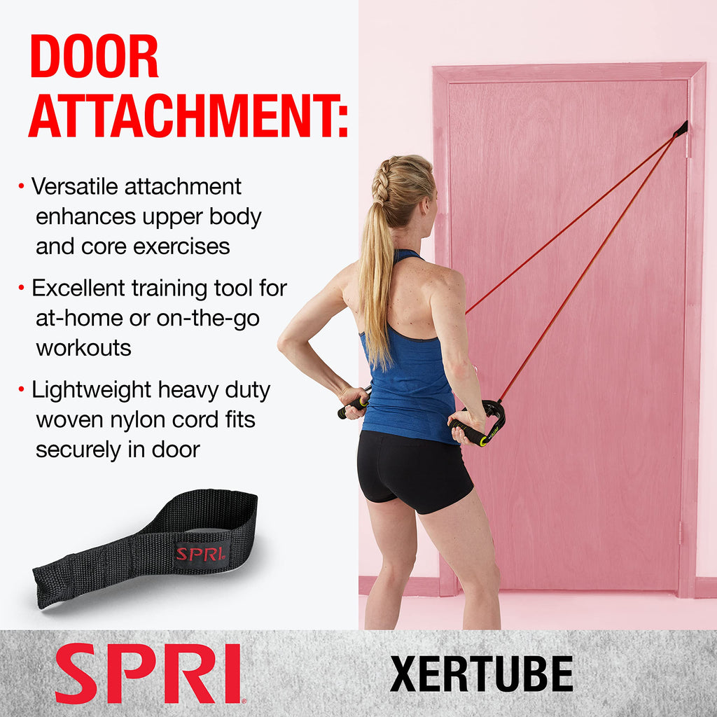 SPRI Xertube Resistance Bands with Handles – All Exercise Cords Sold Separately with Home Gym Workout Fitness Door Anchor Attachment Option