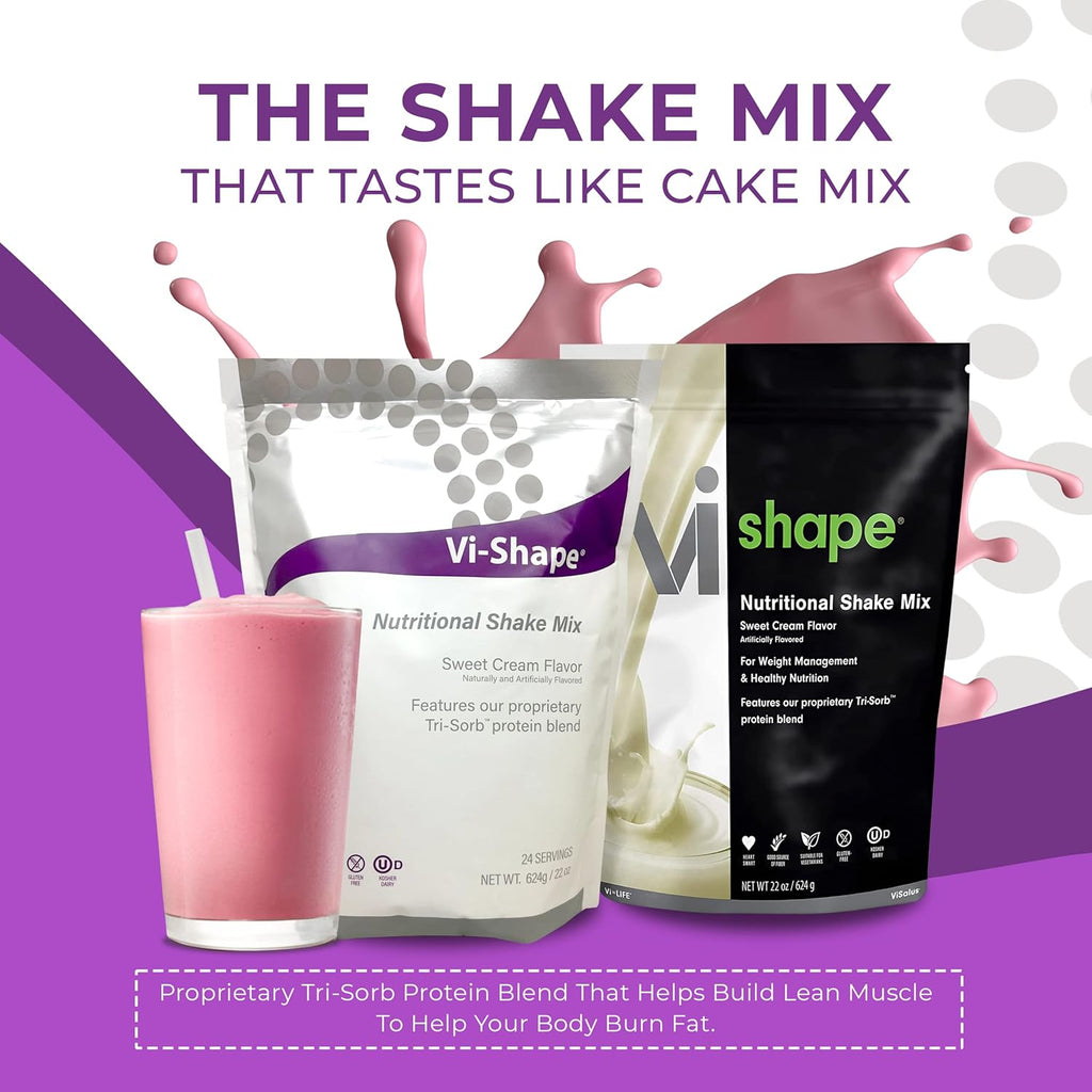 ViSalus Vi Shape Original Nutritional Shake Mix Sweet Cream Flavor | 22oz (1 Bag, 24 Servings)