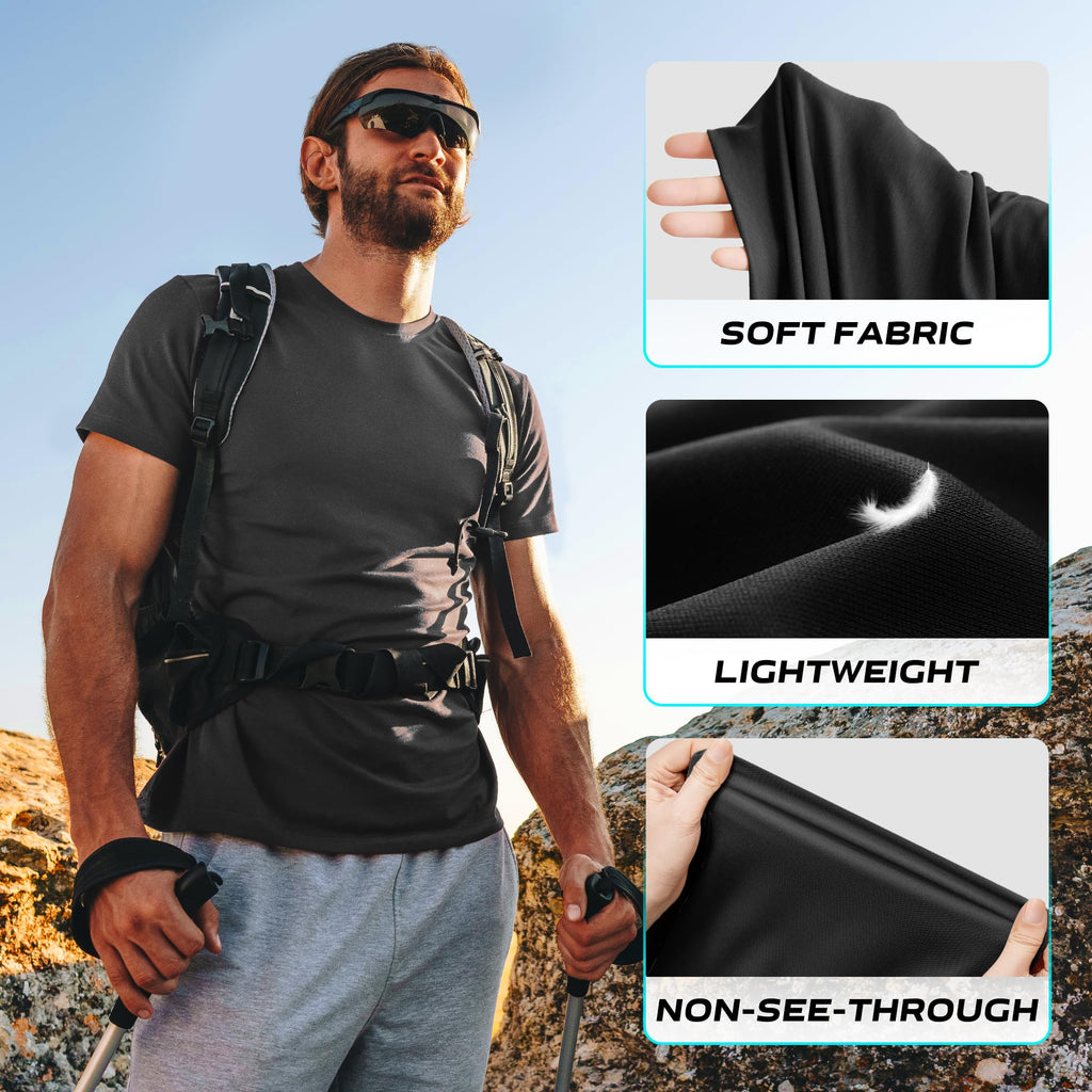 CE' CERDR Mens Workout Shirts Quick Dry Performance Short Sleeve Athletic Shirts