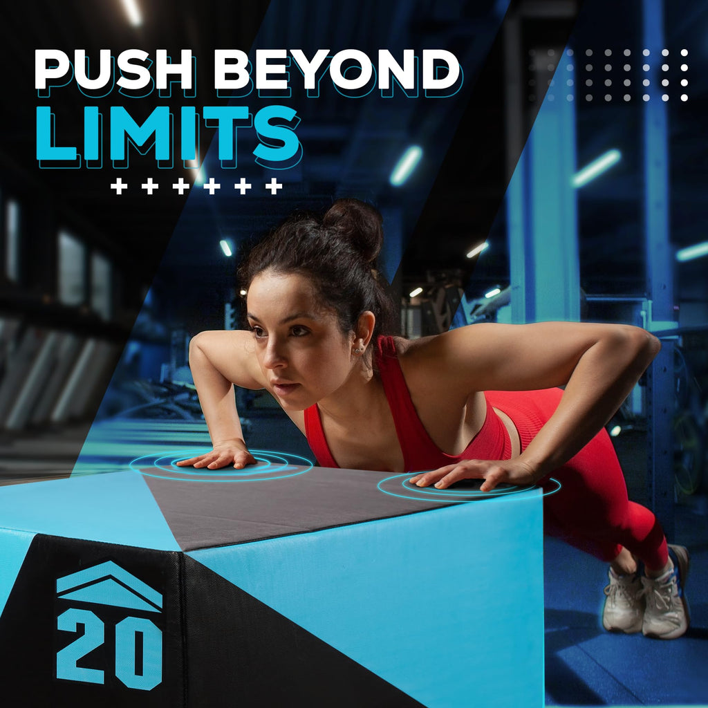 Yes4All 3 in 1 Foam Plyometric Jump Box for Training & Conditioning - Plyo Jump Box for Fitness Workout Exercise