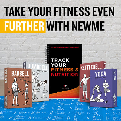 NewMe Fitness Stretching Workout Cards, Instructional Fitness Deck for Women & Men, Beginner Fitness Guide to Training Exercises at Home or Gym