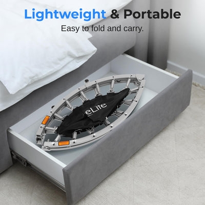 SereneLife 36/40" Foldable Mini Trampoline - Compact Fitness Trampoline for Kids Adults, Exercise Rebounder with Foam Handle, Indoor/Garden Workout Equipment, Max Load 150/220 lbs