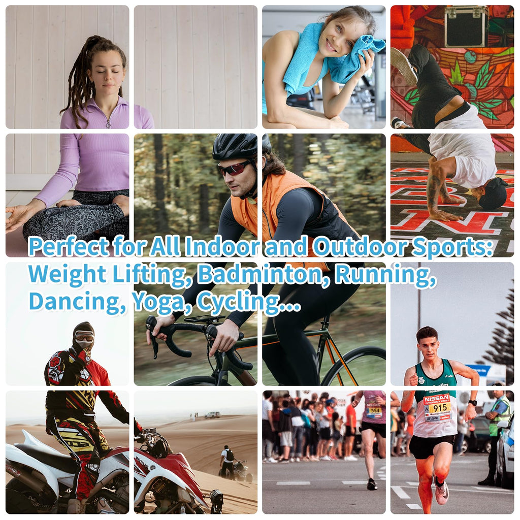 YESLIFE 4 Pack Cooling Towel 40"x12", Gym Towels for Men and Women, Soft Breathable Workout Towels for Yoga, Running, Sport, & More (Blue, Grey, Green, Pink)