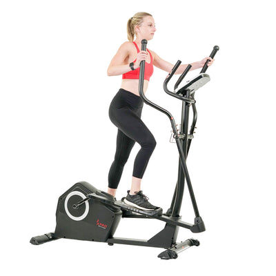 Sunny Health & Fitness Smart 2-in-1 Upright Elliptical Full-Body Exerciser, Home Cross-Training Arm/Leg Cardio Workout Machine, Optional Free SunnyFit App Bluetooth Link or Electro-Magnetic Resistance
