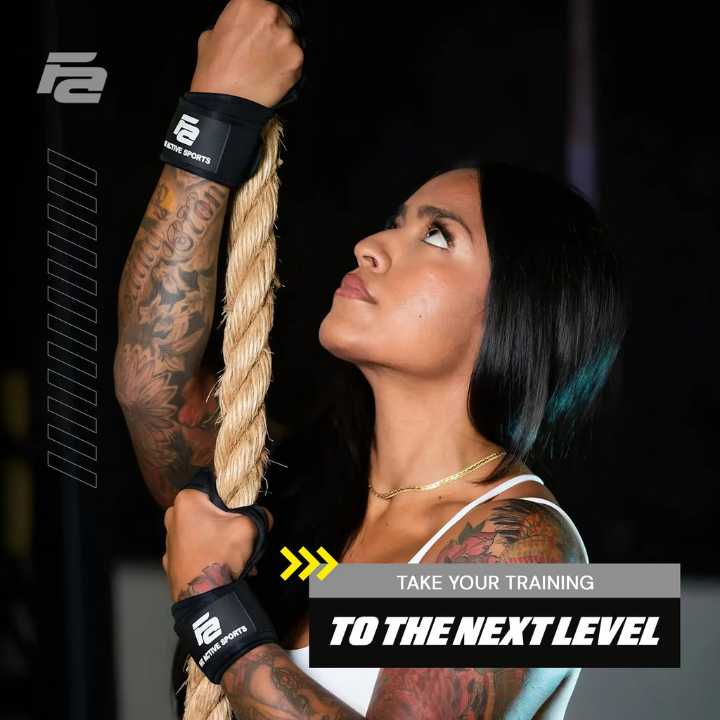 Fit Active Sports New Ventilated Weight Lifting Workout Gloves with Built-in Wrist Wraps for Men and Women - Great for Gym Fitness, Cross Training, Hand Support & Weightlifting.