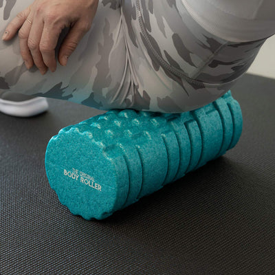 High Density Foam Roller Massager for Deep Tissue Massage of The Back and Leg Muscles - Self Myofascial Release of Painful Trigger Point Muscle Adhesions - 13" Turquoise