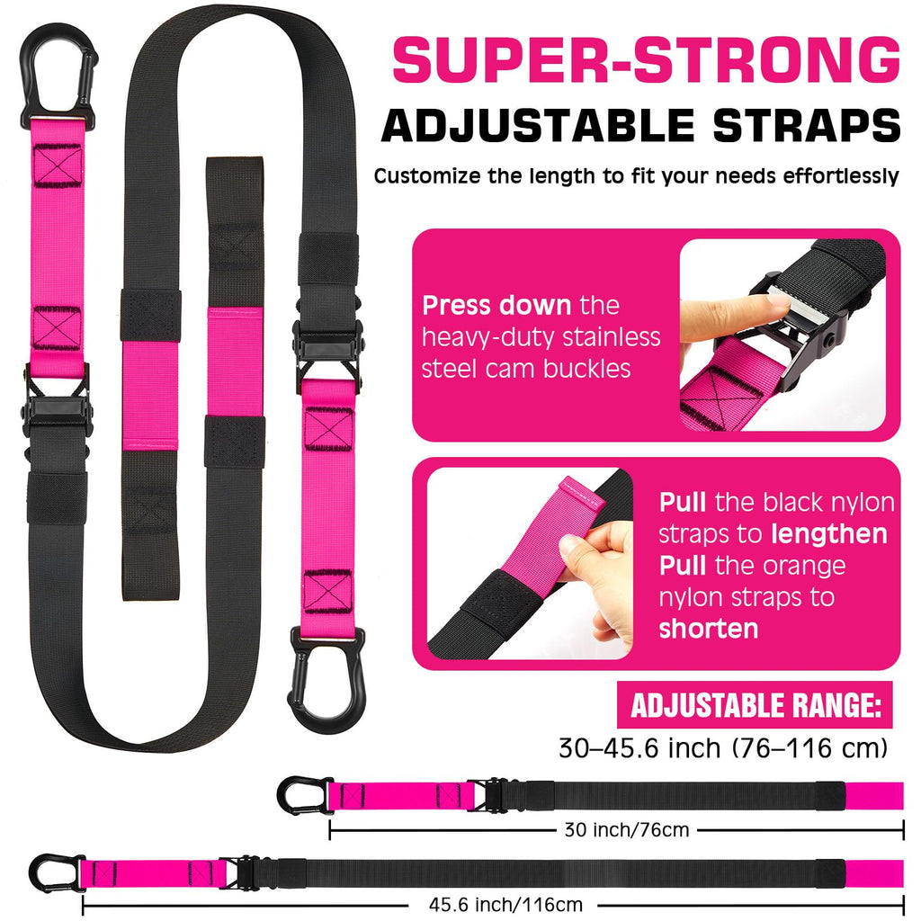 Home Resistance Training Kit, Suspension Trainer Straps with Adjustable Extension, Door Anchor, and Carry Bag – Strength Training Equipment for Full Body Bodyweight Workouts at Home or Outdoors