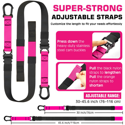 Home Resistance Training Kit, Suspension Trainer Straps with Adjustable Extension, Door Anchor, and Carry Bag – Strength Training Equipment for Full Body Bodyweight Workouts at Home or Outdoors