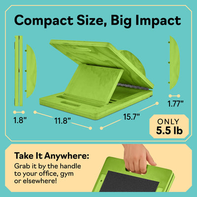Slant Board with 6 Incline Angles - Transforms Into a Balance Board - Premium Calf Stretcher and Wobble Board for Effective Calf Stretching and Squats
